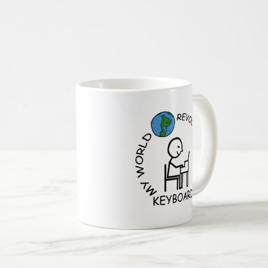 Toetsenbord - Wereld revolt rond Koffiemok (Voorkant rechts)