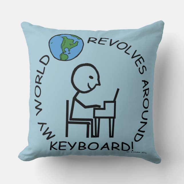 Toetsenbord - Wereld revolt rond Kussen (Voorkant)