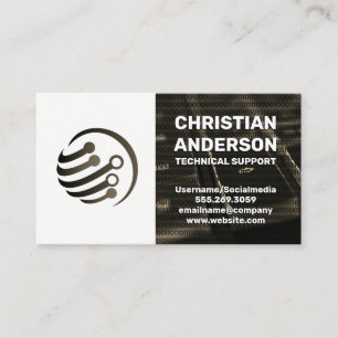 Toetsenbord   Wereldbol van het technische circuit Visitekaartje