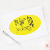 Toetsenbord Zombie Explode Oval Sticker (Envelop)