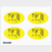 Toetsenbord Zombie Explode Oval Sticker (Vel)