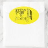 Toetsenbord Zombie Explode Oval Sticker (Tas)