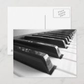 Toetsenbord - zwart en wit briefkaart (Voorkant / Achterkant)