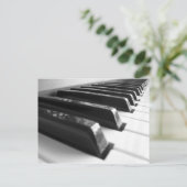 Toetsenbord - zwart en wit briefkaart (Staand voorkant)