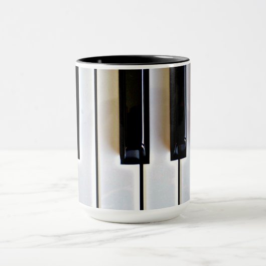 Toetsenbord - zwart en wit mok (Midden)