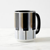 Toetsenbord - zwart en wit mok (Voorkant rechts)