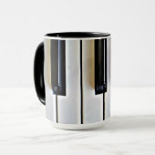 Toetsenbord - zwart en wit mok (Voorkant links)