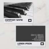 Toetsenbord - zwart en wit visitekaartje (Voorkant / Achterkant)