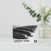 Toetsenbord - zwart en wit visitekaartje (Staand voorkant)