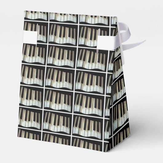 Toetsenbord (zwart-wit) bedankdoosjes (Achterkant)