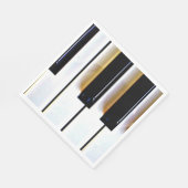 Toetsenbord, zwarte en witte toetsen servetten (Hoek)