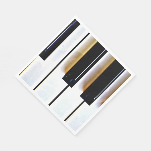 Toetsenbord, zwarte en witte toetsen servetten (Hoek)