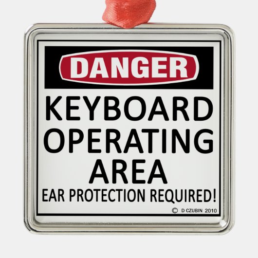 Toetsenbordbesturingssysteem Metalen Ornament (Voorkant)