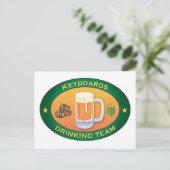 Toetsenborden Drink team Briefkaart (Staand voorkant)