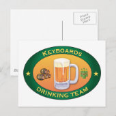 Toetsenborden Drink team Briefkaart (Voorkant / Achterkant)