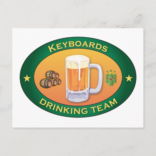Toetsenborden Drink team Briefkaart (Voorkant)