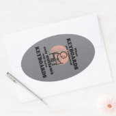 Toetsenborden Verboden Ovale Sticker (Envelop)