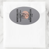 Toetsenborden Verboden Ovale Sticker (Tas)