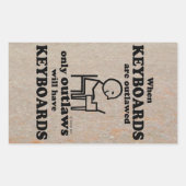 Toetsenborden verworpen Rechthoekige Sticker (Voorkant)