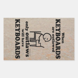 Toetsenborden verworpen Rechthoekige Sticker