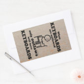 Toetsenborden verworpen Rechthoekige Sticker (Envelop)