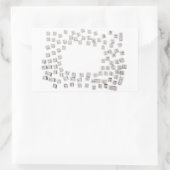 Toetsenbordknoppen computer rechthoekige sticker (Tas)