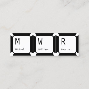 Toetsenbordknoppen Mini Visitekaartje