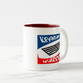 toetsenbordkrijger tweekleurige koffiemok (Voorkant rechts)
