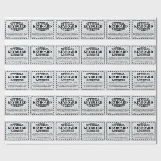 Toetsenbordlicentie Cadeaupapier (Vlak)