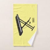 Toetsenbordpianorafbeelding cartoon bad handdoek (Handdoek)