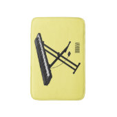 Toetsenbordpianorafbeelding cartoon badmat (Voorkant Verticaal)