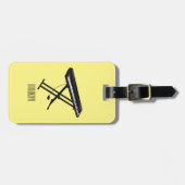 Toetsenbordpianorafbeelding cartoon bagagelabel (Voorkant horizontaal)