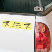 Toetsenbordpianorafbeelding cartoon bumpersticker (Op Truck)