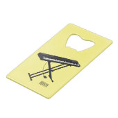 Toetsenbordpianorafbeelding cartoon creditkaart flessenopener (Voorkant Gekanteld)