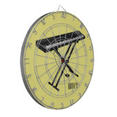 Toetsenbordpianorafbeelding cartoon dartbord (Voorkant Links)