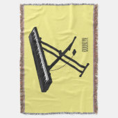 Toetsenbordpianorafbeelding cartoon deken (Voorkant Verticaal)