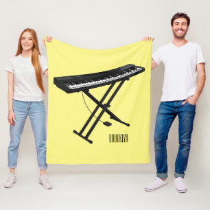 Toetsenbordpianorafbeelding cartoon fleece deken