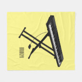Toetsenbordpianorafbeelding cartoon fleece deken (Voorkant (Horizontaal))