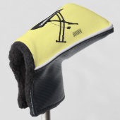 Toetsenbordpianorafbeelding cartoon golfheadcover (3/4 voorkant)