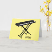 Toetsenbordpianorafbeelding cartoon kaart (Gele Bloem)