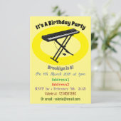 Toetsenbordpianorafbeelding cartoon kaart (Staand voorkant)