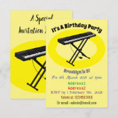 Toetsenbordpianorafbeelding cartoon kaart (Voorkant / Achterkant)