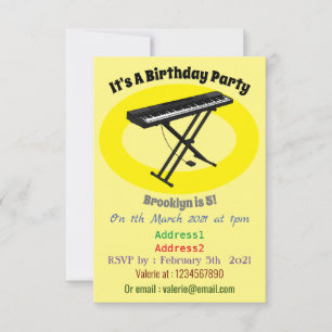 Toetsenbordpianorafbeelding cartoon kaart