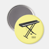 Toetsenbordpianorafbeelding cartoon magneet (Voorkant / Achterkant)