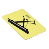 Toetsenbordpianorafbeelding cartoon magneet (Rechterzijde)