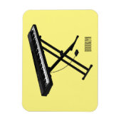 Toetsenbordpianorafbeelding cartoon magneet (Verticaal)