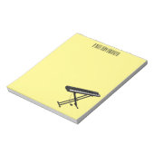 Toetsenbordpianorafbeelding cartoon notitieblok (Linkerzijde)