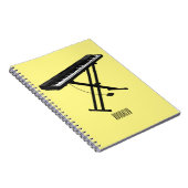 Toetsenbordpianorafbeelding cartoon notitieboek (Rechterzijde)