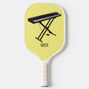Toetsenbordpianorafbeelding cartoon pickleball paddle