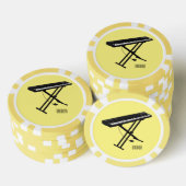 Toetsenbordpianorafbeelding cartoon poker chips (Opstapeling)
